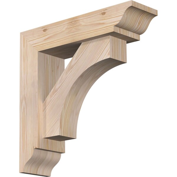 Ekena Millwork Westlake Traditional Smooth Bracket w/ Offset Brace, Douglas Fir, 5 1/2"W x 20"D x 20"H BKT0604X20X20WTL01SDF - main